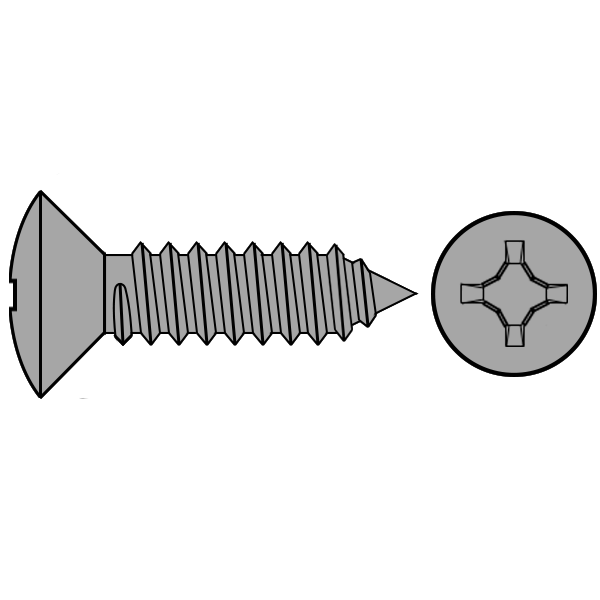 7983C Steel Zinc Plated Cross Recessed Oval Head Tapping Screw