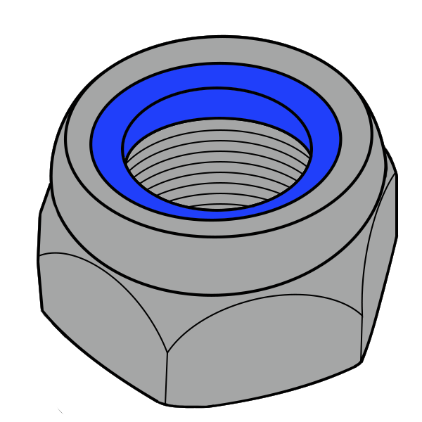 985 A4 316 Stainless Nylon Insert Lock Nut