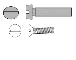 British Slotted Machine Screws
